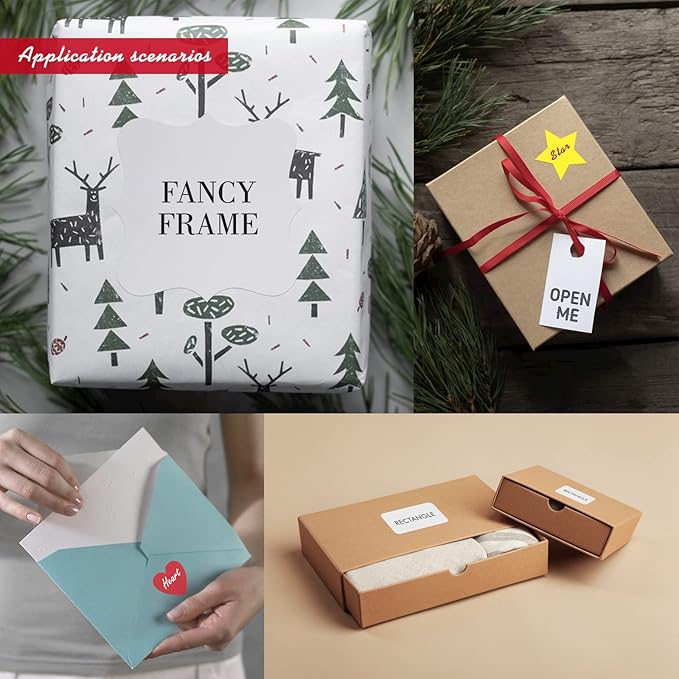 Custom Personalized Labels - Rectangle 4"x2" With Any Design, Image, Logo, Text for Business, Thank You Stickers - 100 Labels