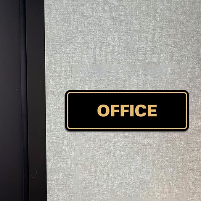 Signs ByLITA Standard Office Sign - Professional Business Signage - Easy to Install (White) - Large 10 Pack