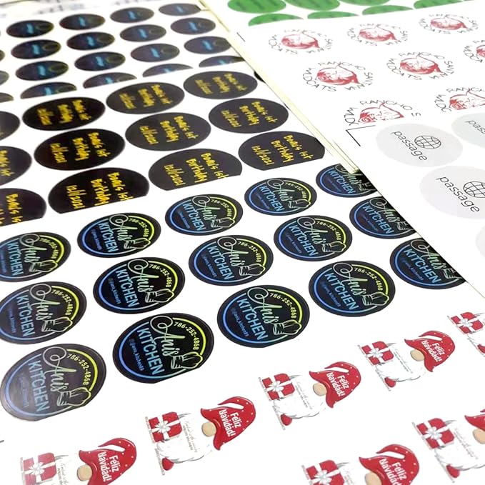 Custom 100-500 Stickers with Any Image Logo and Text. Personalized Labels for Business Logo, Thank You Notes, etc. (Square, 4 Inch)