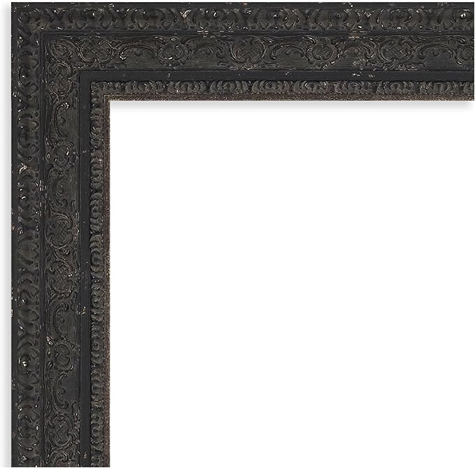 Amanti Art Black Framed Magnetic Board 45x53 Oversize Vision Board for use with Magnets, 100% Metal Sheet to Display Items as Office Decor or for Home Organization in mudroom, Kitchen or Kids Room