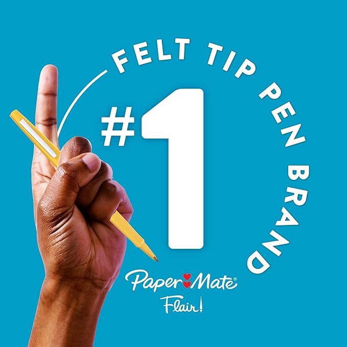 Paper Mate Flair Felt Tip Pens Ultimate Pack, Features 5 Different Types of Pens, Assorted Colors, 60 Count - Creative Fun, Classroom Essentials, Teacher Supplies, Arts & Crafts