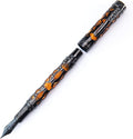 Conklin Endura Deco Crest Fountain Pen in Orange with Rose Gold Accents – Broad Nib, Refillable Luxury Writing Instrument