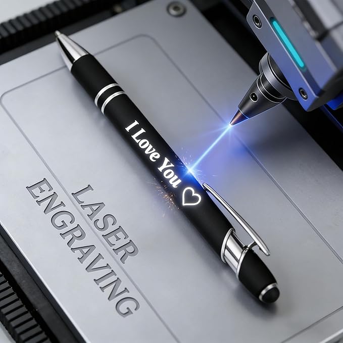 CRME Ballpoint Pen 2-in-1 Stylus Bulk Custom Pens Personalized Engraved Metal Pens with Name Text Logo for Back to School,Home,Teacher,Customizable Engraving Pen Gift Coworkers Office Supplies