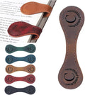 Personalized Magnetic Leather Bookmark, 26 Letters Custom Leather Bookmarks, Handmade, Leather Magnetic Bookmark for Book Lovers Readers Women Kid(Brown，C）