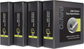 Oxford 3 Ring Binders, Binders for School and Office, 3 Inch ONE-Touch Easy Open D Rings, 3-Sided View Binder Covers, Xtralife Hinge, Non-Stick, PVC-Free, Black, 650-Sheet Capacity, 4 Pack (79914)