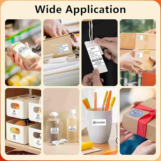 Risio Thermal Labels 2"x1.18"(50x30mm),220 Labels/Roll(10 Rolls),Waterproof, Oil-Resistant, Scratch-Resistant Thermal Label Paper,for Barcode/Address/Mailing/Logo/Business/Home