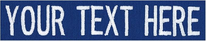 Custom Uniform Name Tapes Solid Colors. Made in The U.S.A. Ships Under 24 Hours. Royal Blue Fabric, 4 Inch Sew on