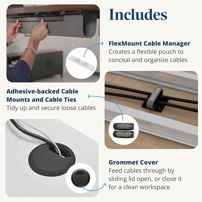 UPLIFTDESK V3 2-Leg Cherry Laminate Wood Standing Desk – Adjustable Height, Advanced 1-Touch Memory Keypad, Under Desk Cable Management, Wire Grommets & Rocker Board (Black C-Frame, 72 x 30 inch)