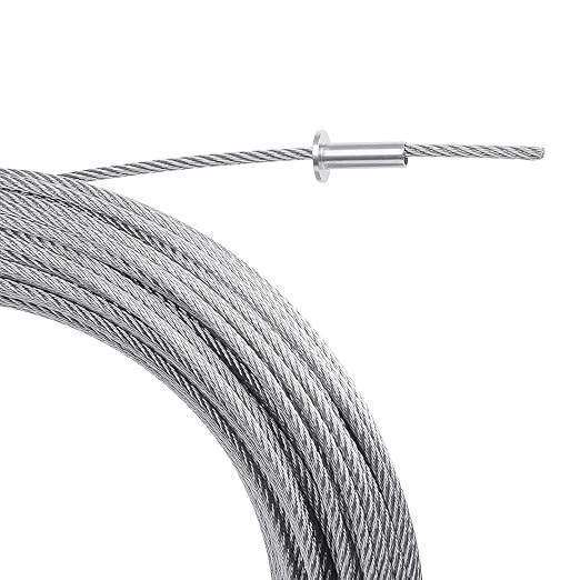 BLIKA 50 Pack Stainless Steel Protector Sleeves for 1/8" 5/32" or 3/16" Deck Cable Railing, for Wood/Composite Posts, T316 Marine Grade, Cable Railing Protector Sleeves