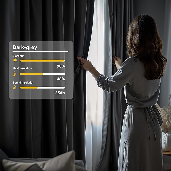 Cbsroro Room Divider Blackout Curtain Track Curtains Wall Dividers Panels Screen for Living Rooms Bedroom Office Privacy Partition Separation, W180 × L96 Inch,1 Panel, Grey