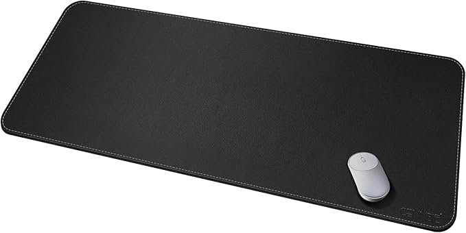 CENNBIE Leather Desk Mat, Extra Large Desk pad, Desk mats on top of desks, 51.2" x 23.6" XXXL Large Mouse Pad for Office and Home (Black)