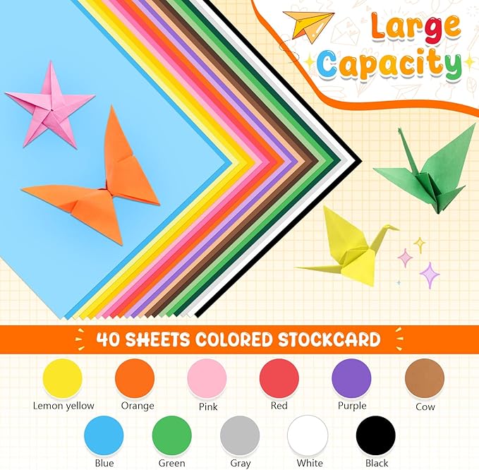 Card Stock Bulk 40 Sheets 8.5 x 11 Inches, 180GSM Kraft Brown Construction Paper, Thick 65lb Craft Paper for Scrapbooking, Gift, DIY Crafts, Card Making, School Classroom & Office(Cow)