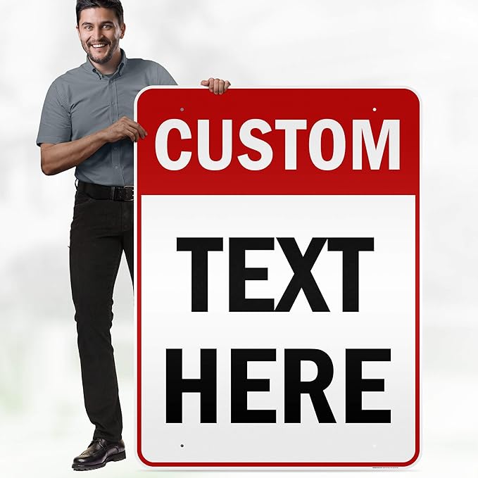 Custom Sign, Custom Sign for Business, Indoor/Outdoor use. 36x48 Inches, Reflective, Rust Free DiBound, Fade Resistant, Made in USA by My Sign Center (Header)