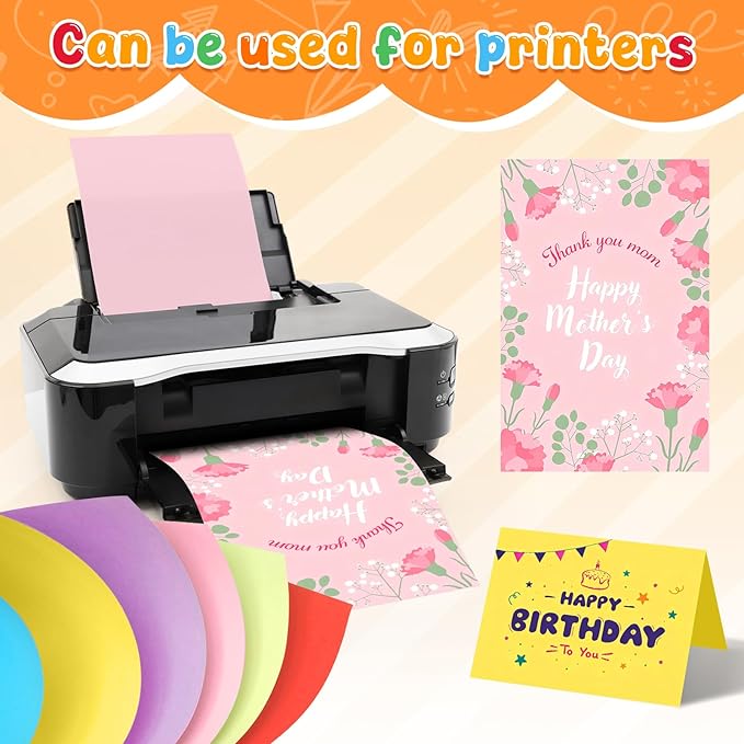 Colored Card Stock, 180GSM 65LB Color Cardstock Paper, 40 Sheets 8.5 x 11 Inch Craft Construction Paper Bulk for Card Making, Scrapbooking, DIY Crafts, Printing, School & Office(Lemon Yellow)