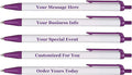 RevMark Personalized Ballpoint Pen, Custom Printed Name, Business or Event Information, Timeless Advertising, USA Made Pens, Promotional Marketing, Smooth Black Ink, Bulk Pack (Purple,500 Ct)