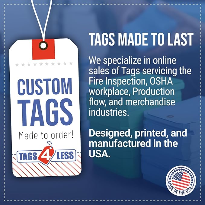 Tags 4 Less 15 Mil Waterproof Plastic Tags, Pack of 100 – 4” x 8” Heavy Duty Plastic Tags for Labeling, Outdoor Tagging, Equipment Labeling, Luggage, Valves & More (Red)