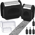 Nezyo 2 Pack Identity Protection Roller Stamp Identity Theft, Confidential, Privacy Roller Stamp Information Blocker and 4 Pack Refill Ink for ID Account Data Address Security(Black)