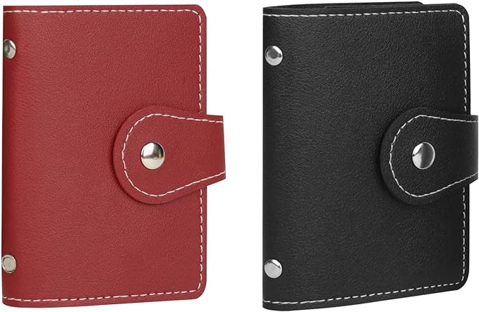 PRIVILLA 2 Pcs Credit Card Holder and business card holder，Sd Card Holder Each Has 26 Card Organizers, 2024 New Credit Card Holders book for Men and Women.