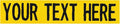 Custom Uniform Name Tapes Solid Colors. Yellow Fabric, 3.5 Inch Hook Fastener (Uniform Ready Fastener)