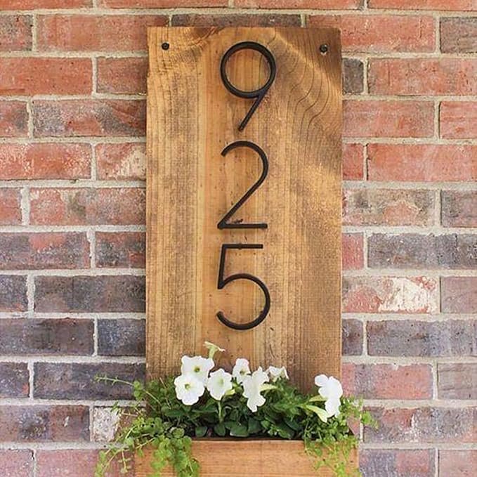 5" Floating Stainless Steel Address House Number, Modern Metal Anti-Rust House Numbers with Nail Kits for Door Garden Mailbox Decor Visibility Signage (0)