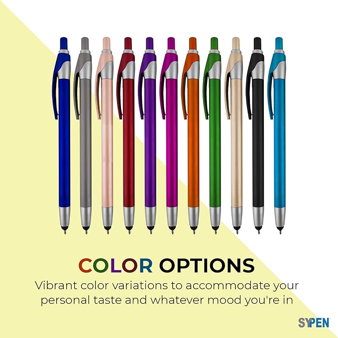 Personalized with Your Custom Logo or Text Pens-Pack of 300- for Marketing, Parties, and Events, 2 in 1 Capacitive Stylus & Ballpoint Pen Compatible with Touchscreen Devices, Black Ink, Red Pens