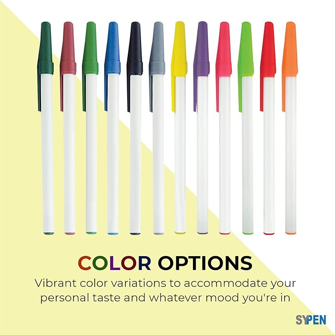 Personalized Stick Pens With your Custom Logo or Text-500 Pack Bulk-for Businesses, Parties, and Events, Custom Printed Slim Ballpoint Pens with Cap, Light Green, Black Ink
