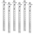6 Pieces 6 Inch 15 cm Pocket Ruler Flexible Precision Stainless Steel Ruler with Detachable Clips Stainless Steel Pocket Clip Scale Gauge Metric British System