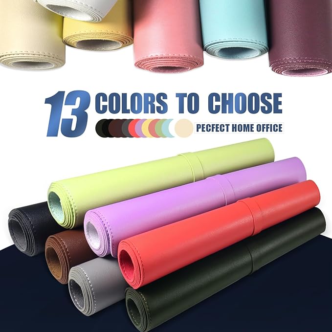 Leather Desk Pad Protector, Desk Mat, Large Mouse Pad, Non-Slip Desk Blotter, Office Laptop Desk Pad, PU Leather Desk Writing Pad for Office and Home (Blackish Green, 31.5" x 15.7")