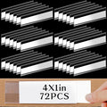 72 Pieces Clear Plastic Adhesive Shelf Tag & Price Label Holders for Supermarket, School, Library, Mailbox & Storage Bins(4 x 1 Inch)