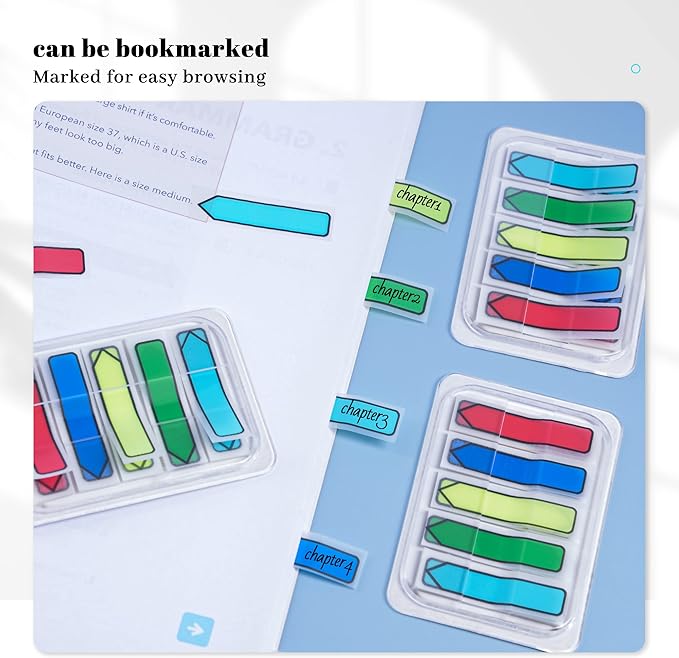 Golcellia 3 X 300 Tablets, Transparent Sticky Notes, Page Markers, Book Tabs, Sticky Note Tabs, Sticky Tabs, Page Tabs, Label Stickers, Arrow Flags, Pop-up Page Flags