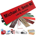 Engraved Custom Door Plate Red Plastic Office Door Sign with Black Letters - Made in USA 2x8 B14