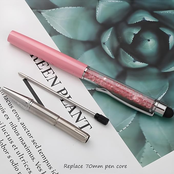 Yucold Customized Pens with Name/Logo - Touch Screen Stylus Ballpoint Pen, Perfect for Weddings, Business & Personalized Gifts (Peacock Green,10)