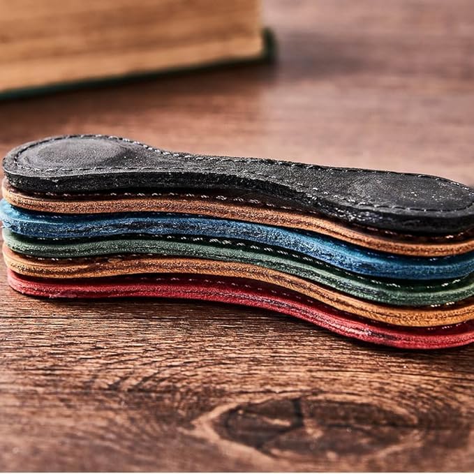 Artlaza Personalized Magnetic Leather Bookmark, 26 Letters Custom Leather Bookmarks, Handmade, Leather Magnetic Bookmark for Book Lovers Readers Women Kid(Redï¼ŒYï¼‰