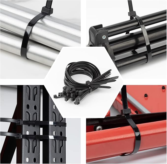 XINGO 30 inch Black Zip Ties Heavy Duty 40 PCS, 200 LBS Ultra Strong Plastic Wire Ties, Large Cable Ties xtra Long Tie Wraps, Indoor and Outdoor UV Resistant