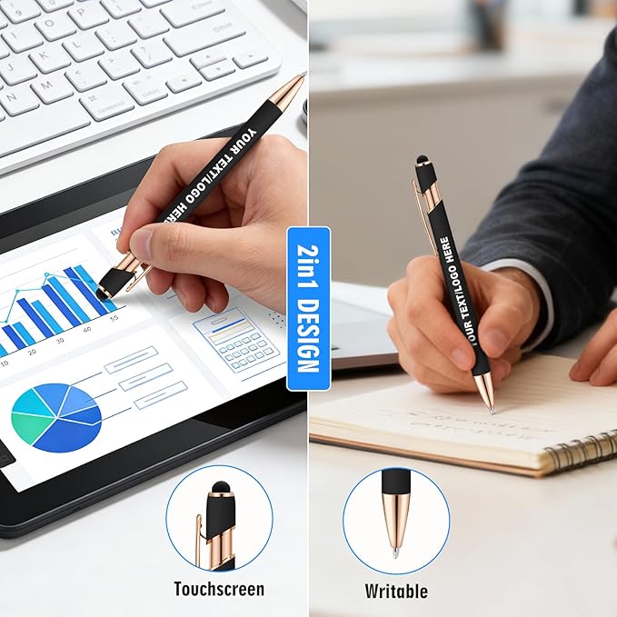 ENOMY Personalized Notebook Set with 10 PC Pens Lined A5 Custom Journal for Writing Men Women Custom Notebook Ideal Friend Girlfriend Gift, Light Blue
