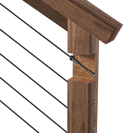 BLIKA 40 Pack 25 30 35 Degree Black Cable Railing Angle Beveled Protector Sleeves for 1/8" 5/32" 3/16", T316 Stainless Steel, Angle Protector Sleeves Stair Cable Railing Hardware Kit for Wood Posts