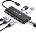 UtechSmart USB C Hub, Ethernet Multiport Adapter 6 in 1 USB C to HDMI Dock Compatible for MacBook Pro/Air, Chromebook, Dell XPS, HP and Type C Devices (Gigabit Ethernet 100W PD 4K HDMI USB 3.0) Black