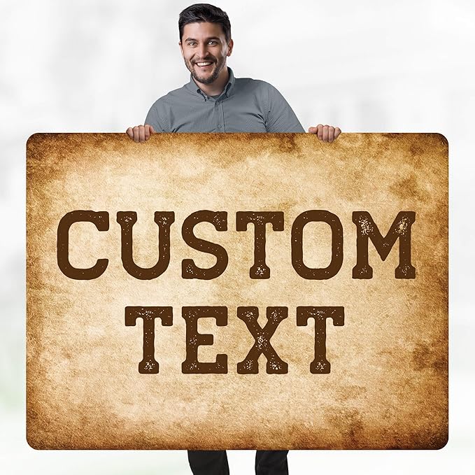 Custom Sign, Custom Street Sign, 11 Font Colors, 13 Font Styles, 4 Hole Options, 22 Sizes, 36x48 Inches, Rust Free DiBound, Fade Resistant, Made in USA by My Sign Center (Vintage)
