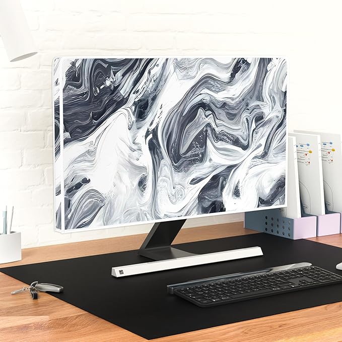 Baocicco Abstract Gray Marble Waterproof 40, 41, 42，43 Inch Television Cover Anti-Static Dustproof Protective Television Covers for TV Screen Abstract Modern TV Dust Cover for Home LED LCD OLED TVs