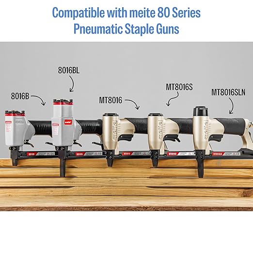 meite 21 Gauge Upholstery Staples, 1/2-Inch Crown with 1/2-Inch Length Galvanized Heavy Duty Staples for Staple Guns MT8016, MT8016S, and MT8016SLN (10,000 Counts)