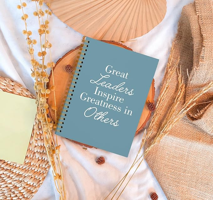 OXW Blue Meeting Notebooks for Work, Leadership Gifts Office Work Notebook Journal for Writing Note Taking, Thank You Gifts for Women Men Leader Boss Mentor Principal Manager, 5.5"x8.3"