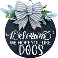 Wood front door sign Wood sign Home decor Welcome sign Sign for front door House warming gift Wedding gift (Dogs 3.0-UV033(A3) S006, 15" Width)