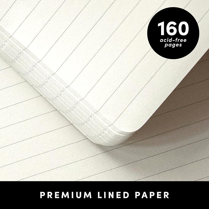 PAPERAGE Lined Spiral Journal Notebook, (Sage Green), 160 Pages, Hardcover Journal for Women & Men, Medium 5.5 in x 8 in - 100 GSM, Thick Paper, Spiral Notebook for Work, School & Journaling