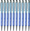 Yucold Customized Pens with Name/Logo - Touch Screen Stylus Ballpoint Pen, Perfect for Weddings, Business & Personalized Gifts (Lake blue,200)
