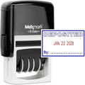 MaxMark Office Self Inking Date Stamp with Phrase Deposited - 2 Color Blue/Red Ink