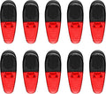 10 Magnetic Memo Holders Set - Large Clip, Plastic - TRed