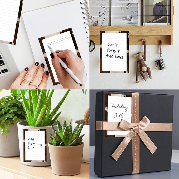 SXboxing Sticky Notes 4X6 Inches, 2 Pack Large Cute Self-Stick Pads, Bright Funny Memo Pads Easy to Stick for Home, Office Retro Cowhide