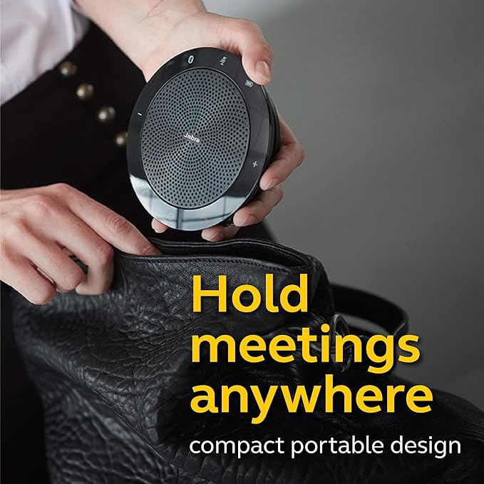 Jabra Speak 510 MS Wireless Bluetooth Speakerphone – Outstanding Sound Quality, Portable Conference Speaker for Holding Meetings Anywhere - Certified for Microsoft Teams