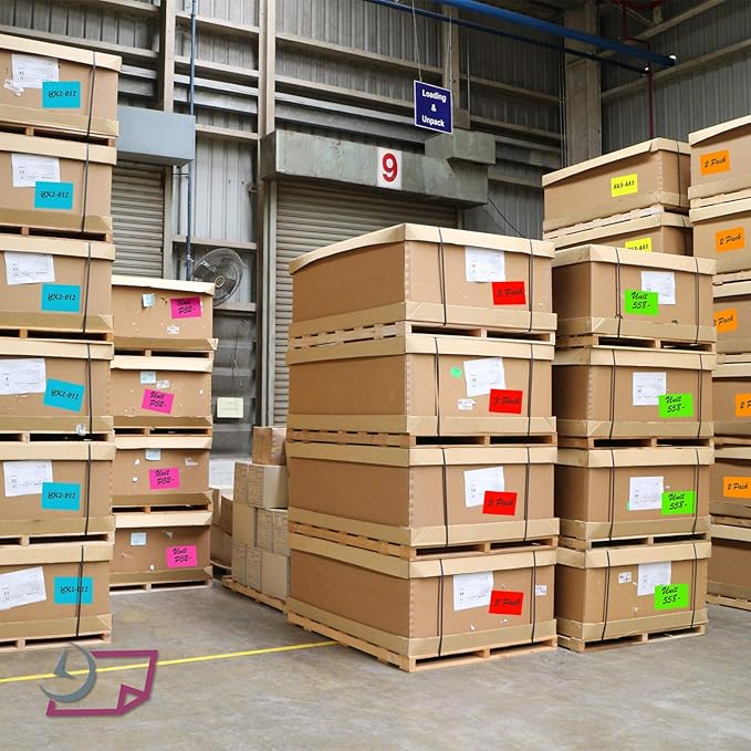 NextDayLabels - 8-1/2 x 11 Neon Color High Light Fluorescent Labels for Laser & Inkjet Printer (Orange Fluorescent, 8-1/2" x 5-1/2" - 2 Per Page | 50 Labels)