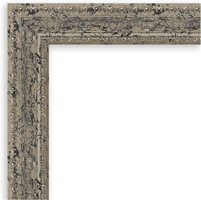 Amanti Art Silver Framed Magnetic Board 25x25 Medium Vision Board for use with Magnets, 100% Metal Sheet to Display Items as Office Decor or for Home Organization in mudroom, Kitchen or Kids Room